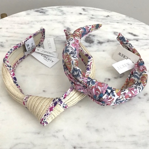 J. CREW Liberty London Print Set of Two Headbands New With Tag - Picture 8 of 11